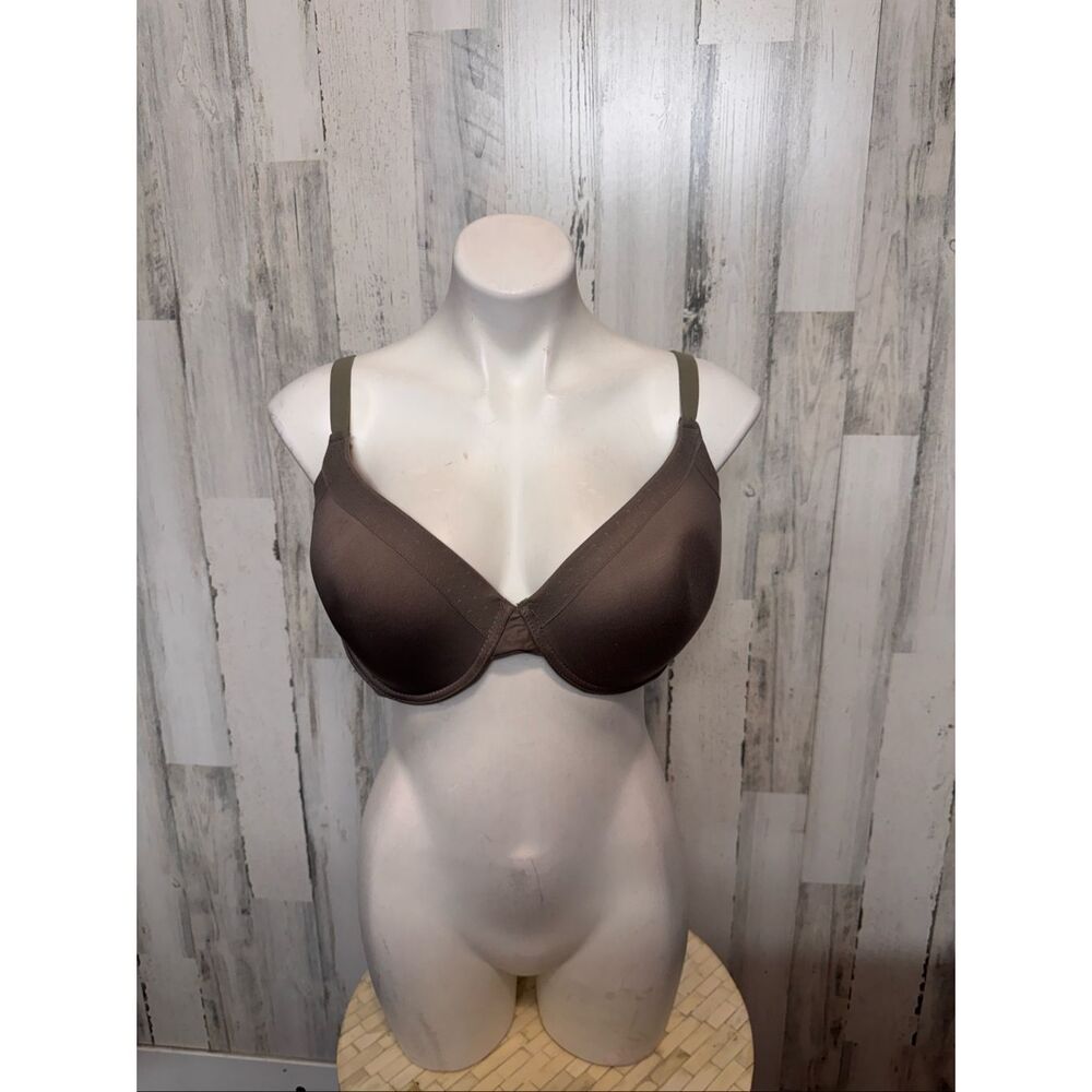 Anne Klein Brown T-Shirt Bra Womens Size 42D Padded Underwire Comfort Lingerie